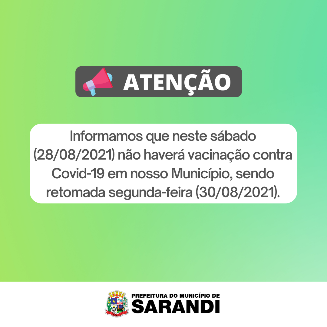 Comunicado vacinação contra Covid-19